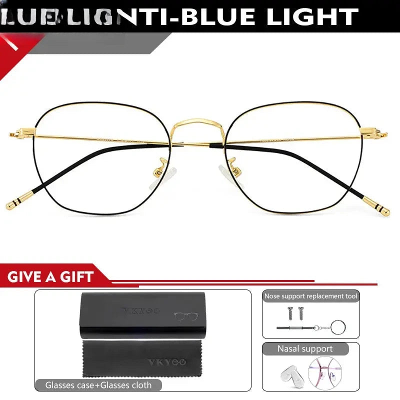 Women's Polygon Full Rim Alloy Reading Glasses 82001 — view 6 | Rx Spectacle