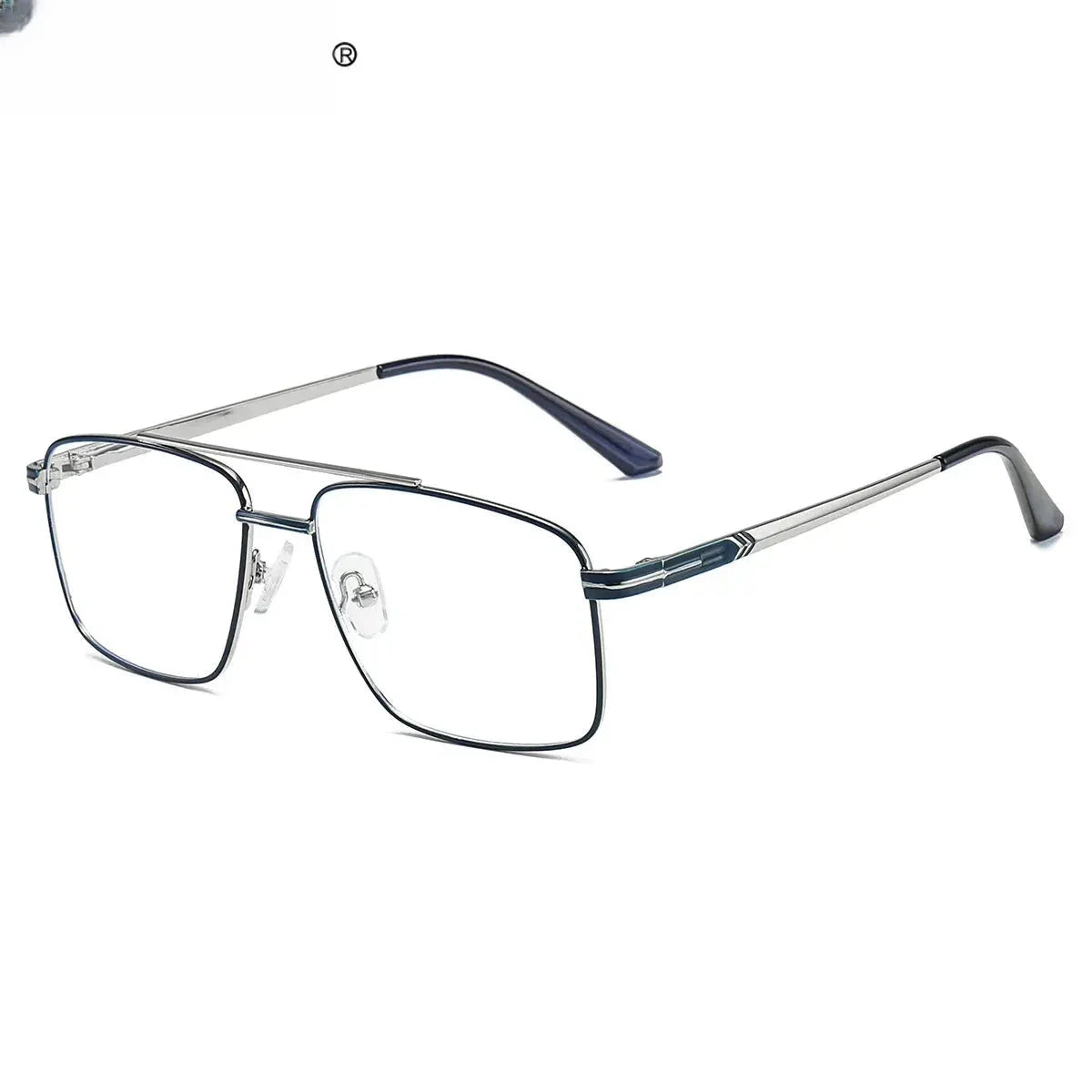 Women's Square Full Rim Alloy Double Bridge Reading Glasses 6926 — view 5 | Rx Spectacle