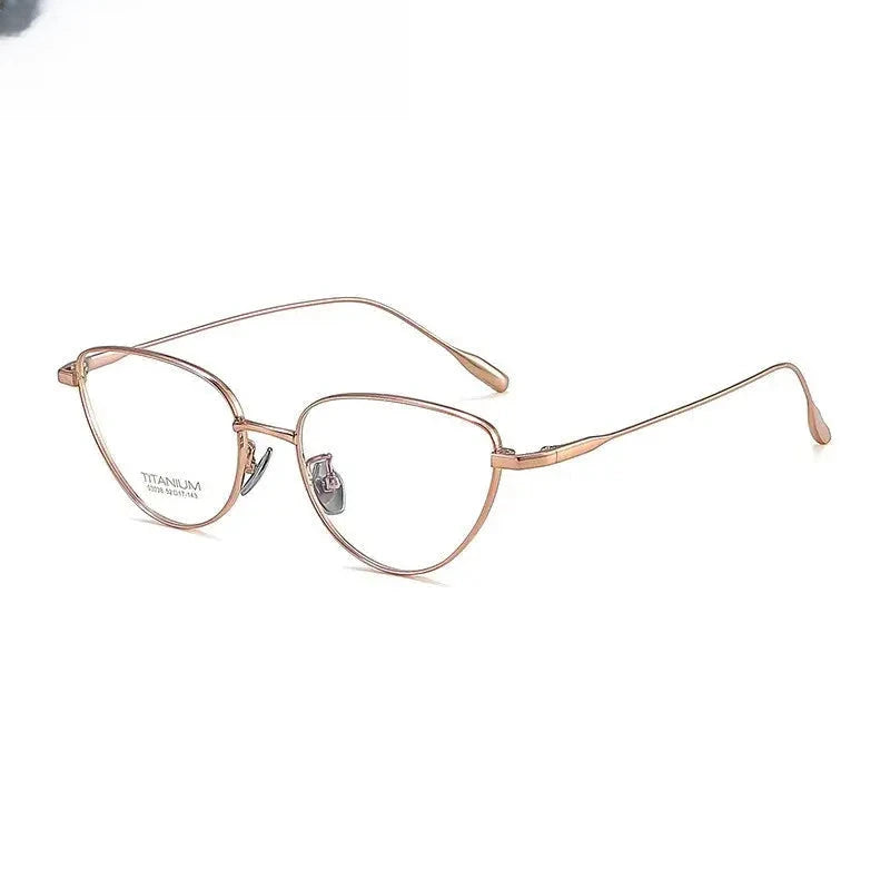 Women's Cat Eye Full Rim Titanium Prescription Glasses 303038 — view 7 | Rx Spectacle