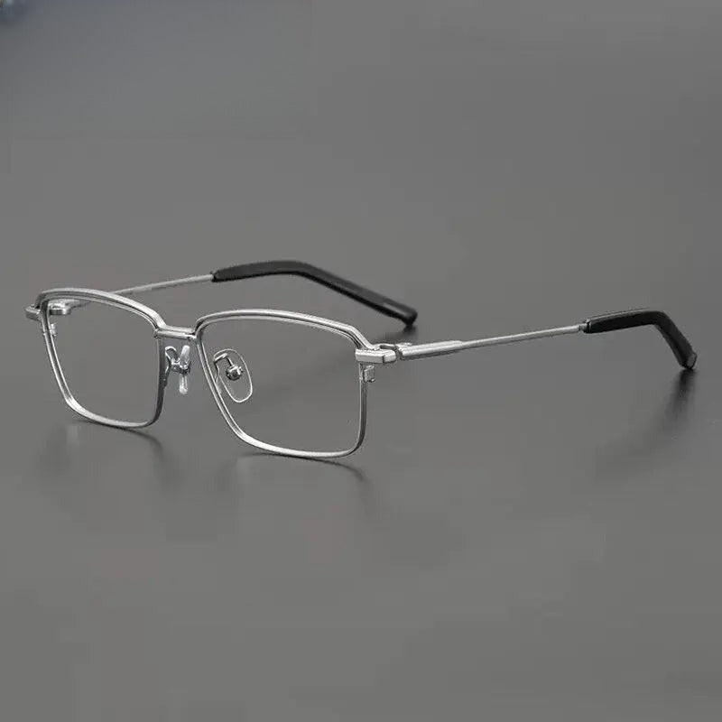 Unisex Square Full Rim Titanium Prescription Glasses Gxyj906 — view 6 | Rx Spectacle