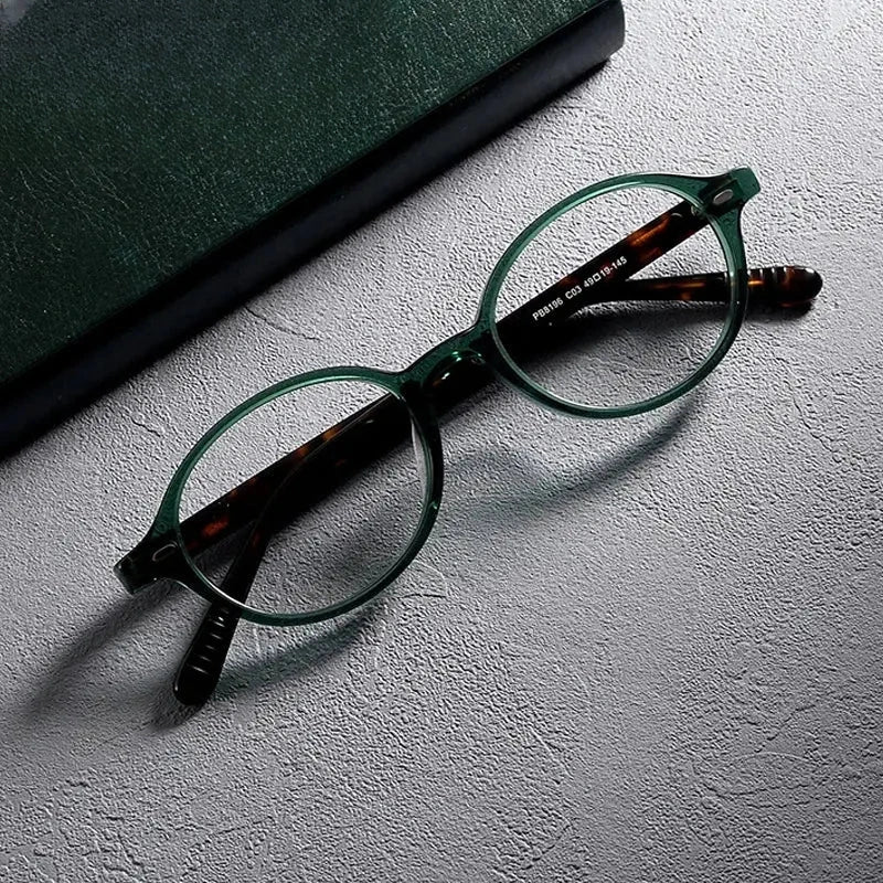 Women's Round Full Rim Acetate Prescription Glasses Gxyj1234 — view 7 | Rx Spectacle