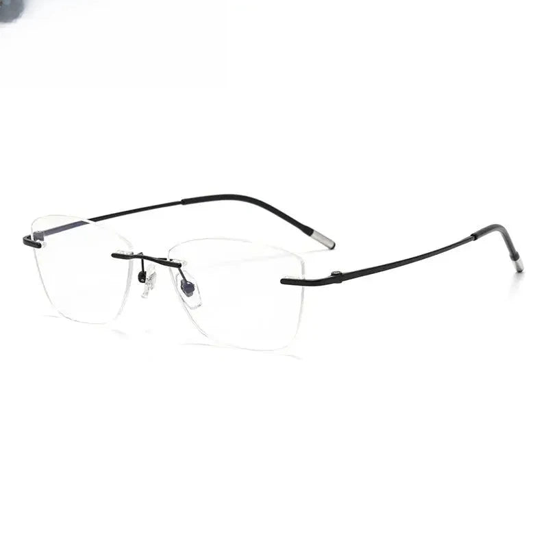 Women's Cat Eye Rimless Titanium Reading Glasses 941022 — view 6 | Rx Spectacle
