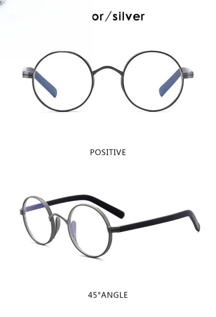Unisex Round Full Rim Titanium Prescription Glasses Gxyj47 — view 15 | Rx Spectacle