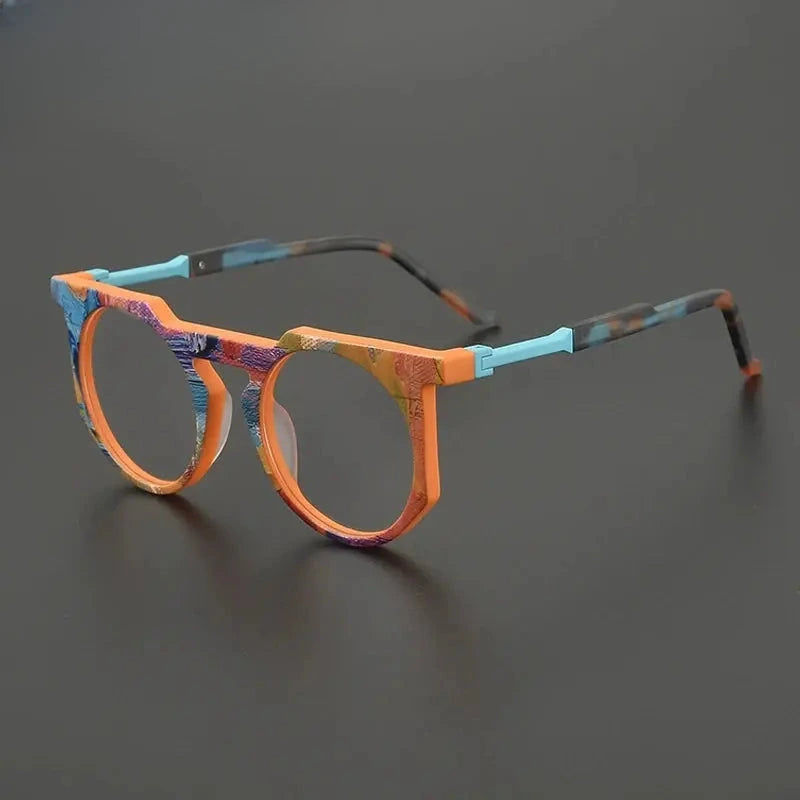 Unisex Browline Full Rim Acetate Prescription Glasses G9399 — view 6 | Rx Spectacle