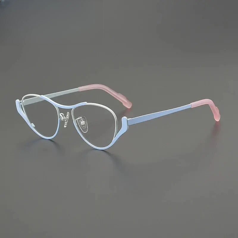 Women's Oval Full Rim Titanium Prescription Glasses G85863 — view 1 | Rx Spectacle
