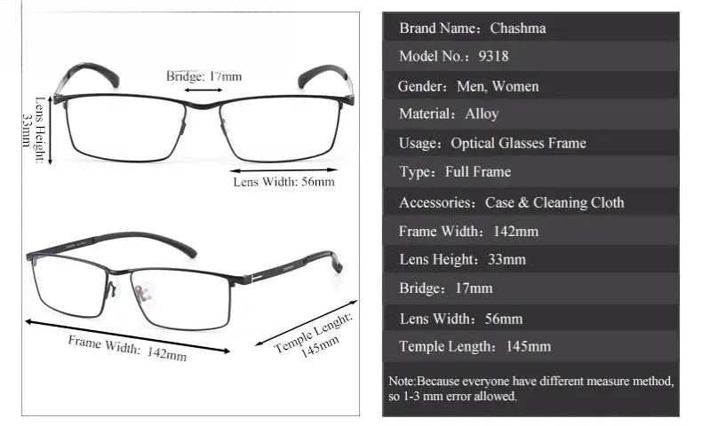 Men's Browline Full Rim Alloy Prescription Glasses 29318 — view 2 | Rx Spectacle