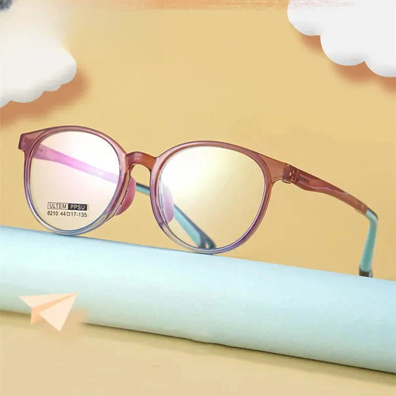 Unisex Round Full Rim Titanium Prescription Glasses 8210 — view 1 | Rx Spectacle