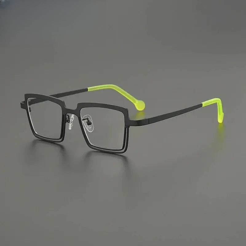Women's Square Full Rim Titanium Flat Top Prescription Glasses G85889 — view 4 | Rx Spectacle