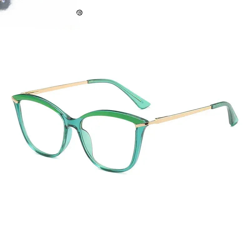 Women's Cat Eye Full Rim Alloy Reading Glasses 2036 — view 4 | Rx Spectacle
