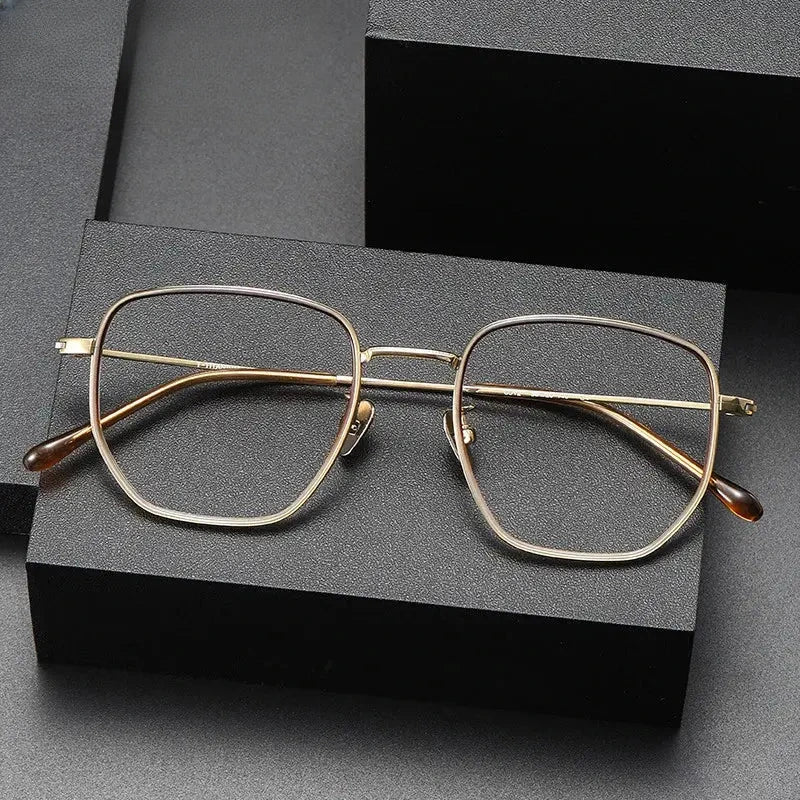 Women's Polygon Full Rim Titanium Prescription Glasses 928512 — view 1 | Rx Spectacle