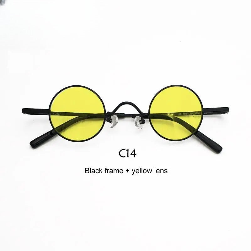 Unisex Round Full Rim Acetate Prescription Glasses Y050 — view 8 | Rx Spectacle