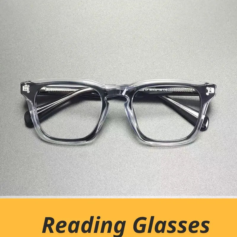 Unisex Square Full Rim Titanium Reading Glasses Gxyj9022 — view 1 | Rx Spectacle