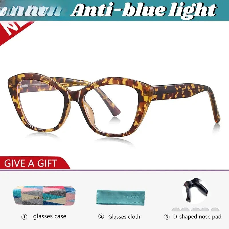 Women's Square Full Rim Titanium Reading Glasses 97048 — view 3 | Rx Spectacle