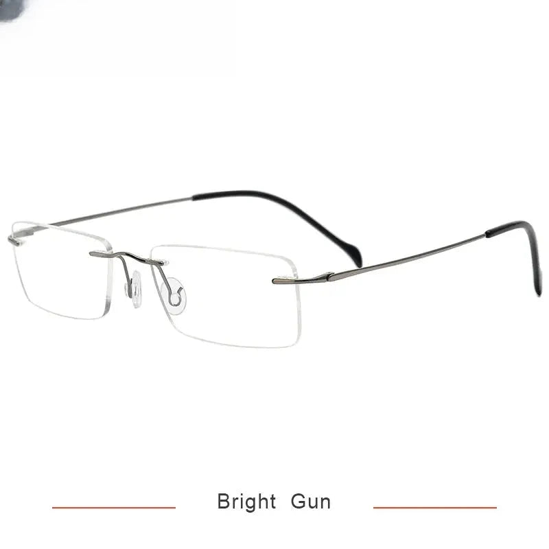Women's Polygon Rimless Titanium Prescription Glasses 716020 — view 3 | Rx Spectacle