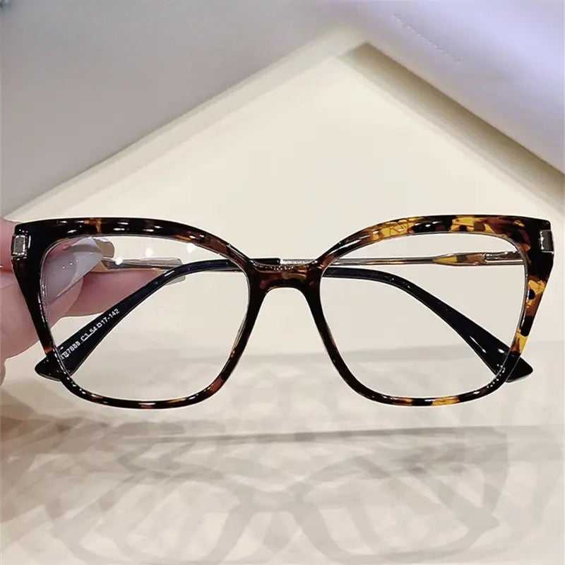 Women's Cat Eye Full Rim Titanium Prescription Glasses 87888 — view 1 | Rx Spectacle