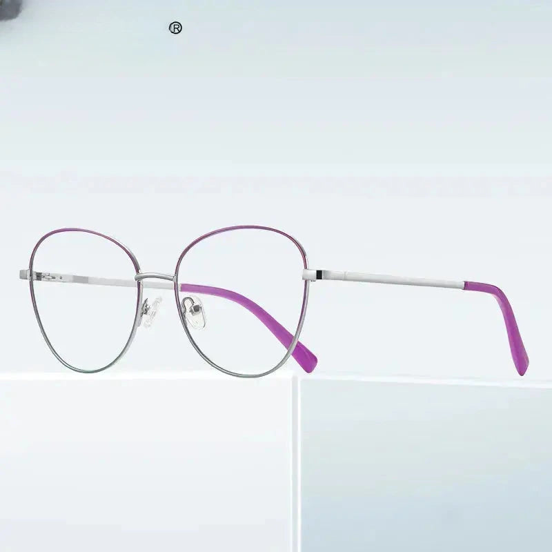 Unisex Oval Full Rim Stainless Steel Reading Glasses 3091 — view 2 | Rx Spectacle