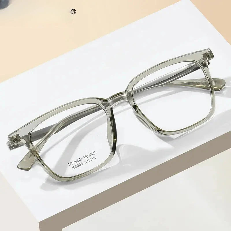 Unisex Square Full Rim Titanium Reading Glasses 638005 — view 1 | Rx Spectacle