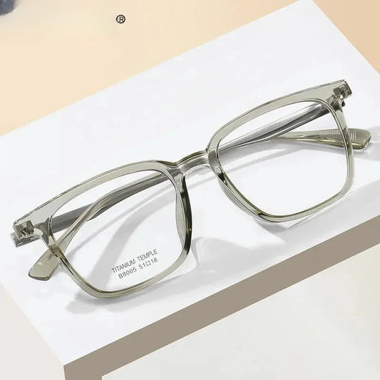 Unisex Square Full Rim Titanium Reading Glasses 638005 — view 1 | Rx Spectacle