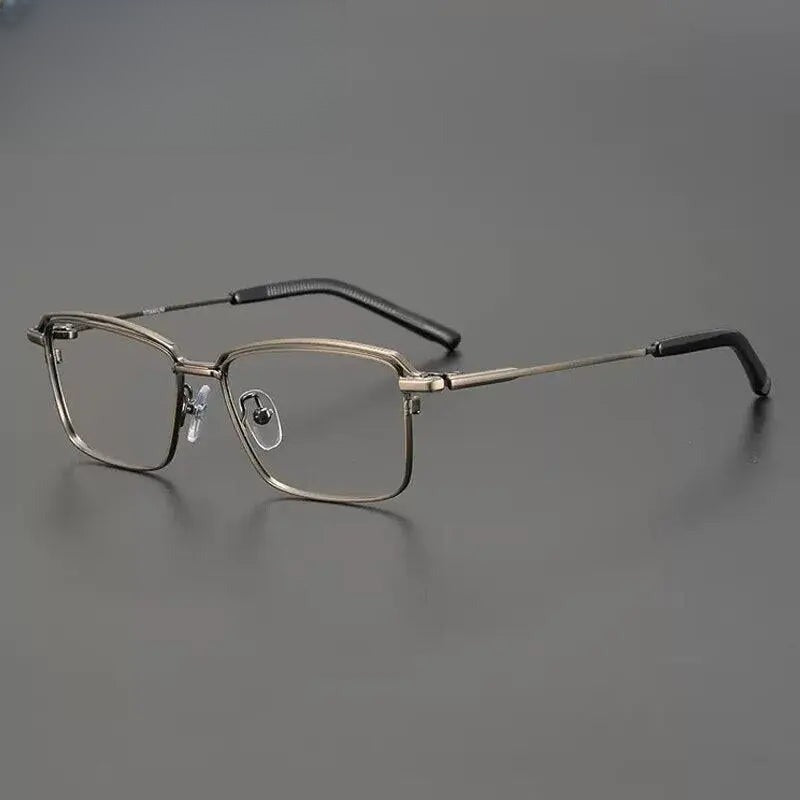 Unisex Square Full Rim Titanium Prescription Glasses Gxyj906 — view 5 | Rx Spectacle