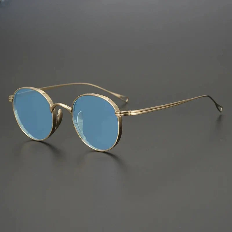 Unisex Oval Full Rim Titanium Prescription Glasses 131524 — view 11 | Rx Spectacle