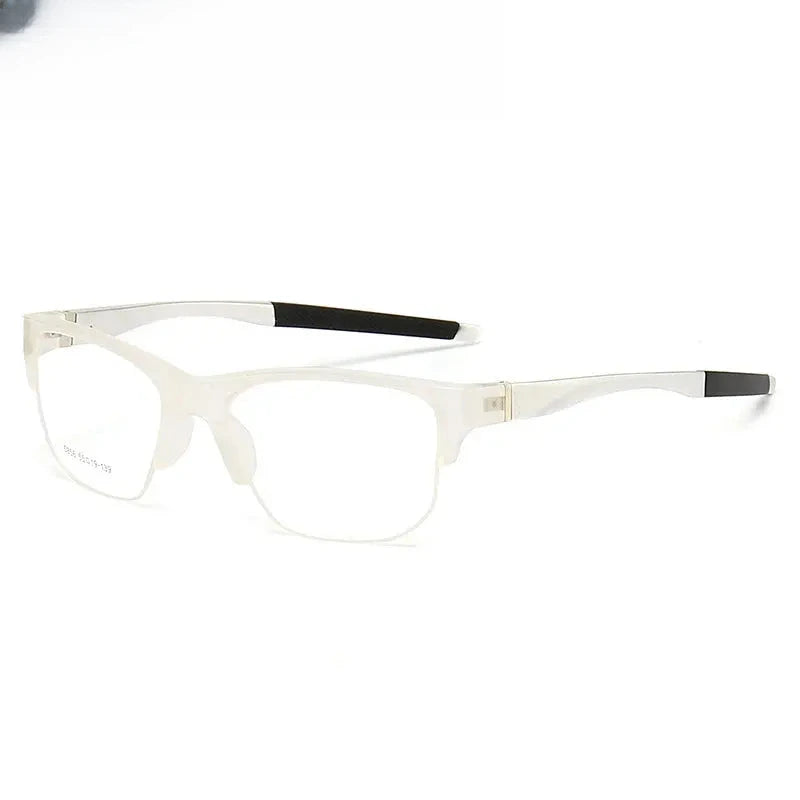 Unisex Square Semi-Rimless TR90 Prescription Glasses 615856 — view 5 | Rx Spectacle