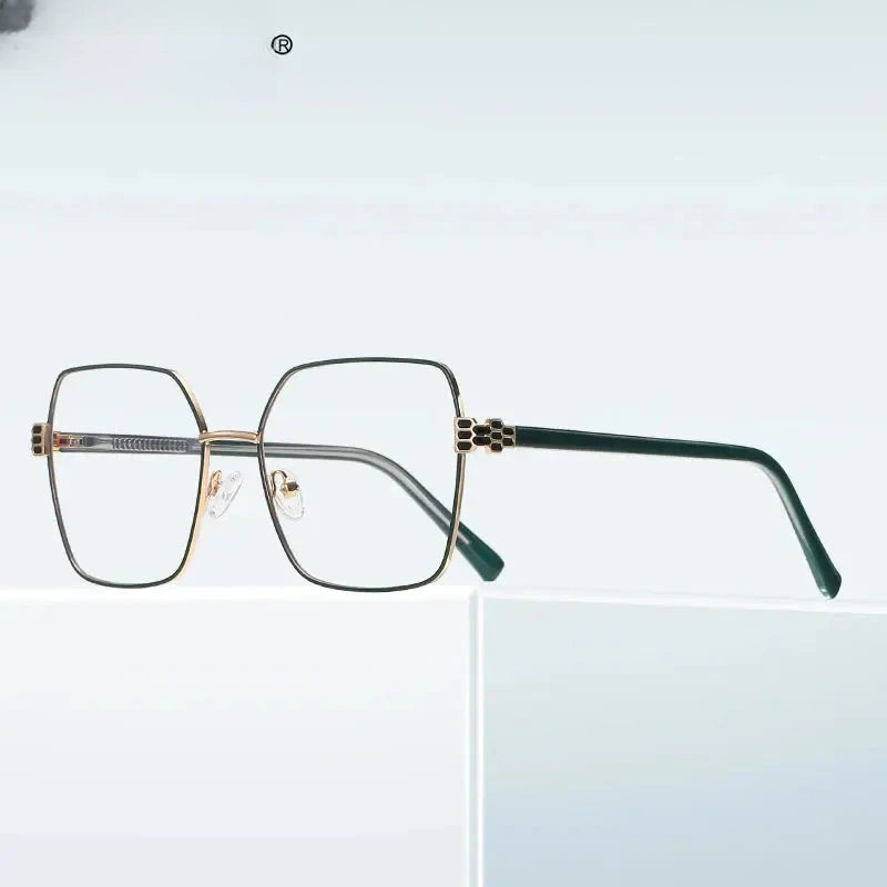 Women's Polygon Full Rim Alloy Reading Glasses 83140 — view 1 | Rx Spectacle