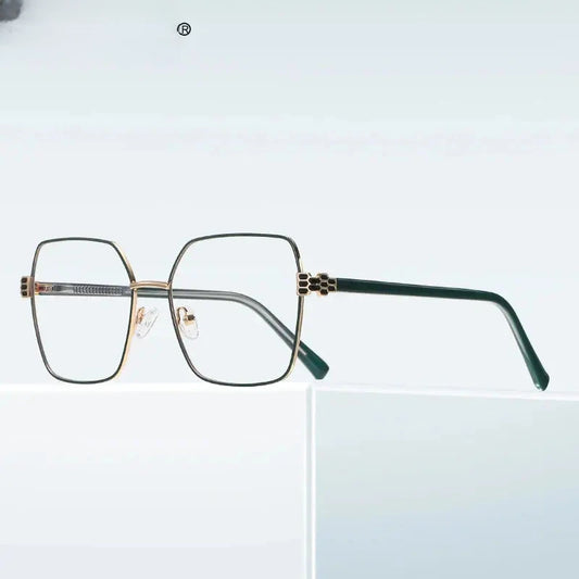 Women's Polygon Full Rim Alloy Reading Glasses 83140 — view 1 | Rx Spectacle