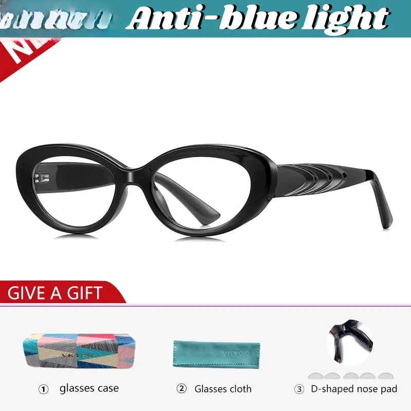 Women's Oval Full Rim Titanium Reading Glasses 512257 — view 5 | Rx Spectacle
