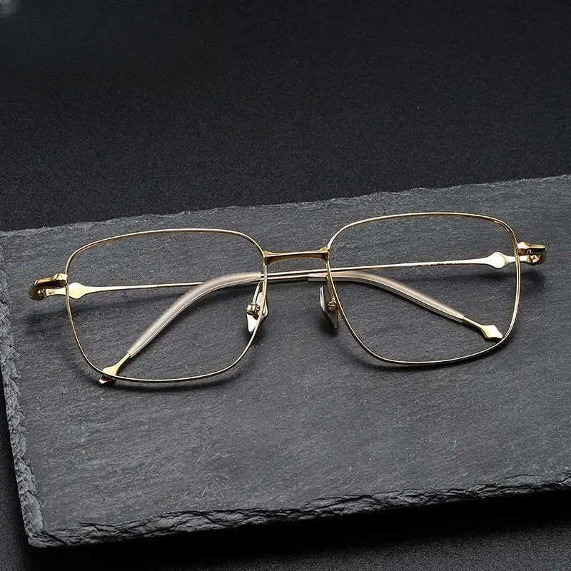 Men's Square Full Rim Titanium Oversized Prescription Glasses 14818 — view 1 | Rx Spectacle