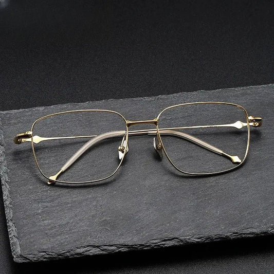 Men's Square Full Rim Titanium Oversized Prescription Glasses 14818 — view 1 | Rx Spectacle