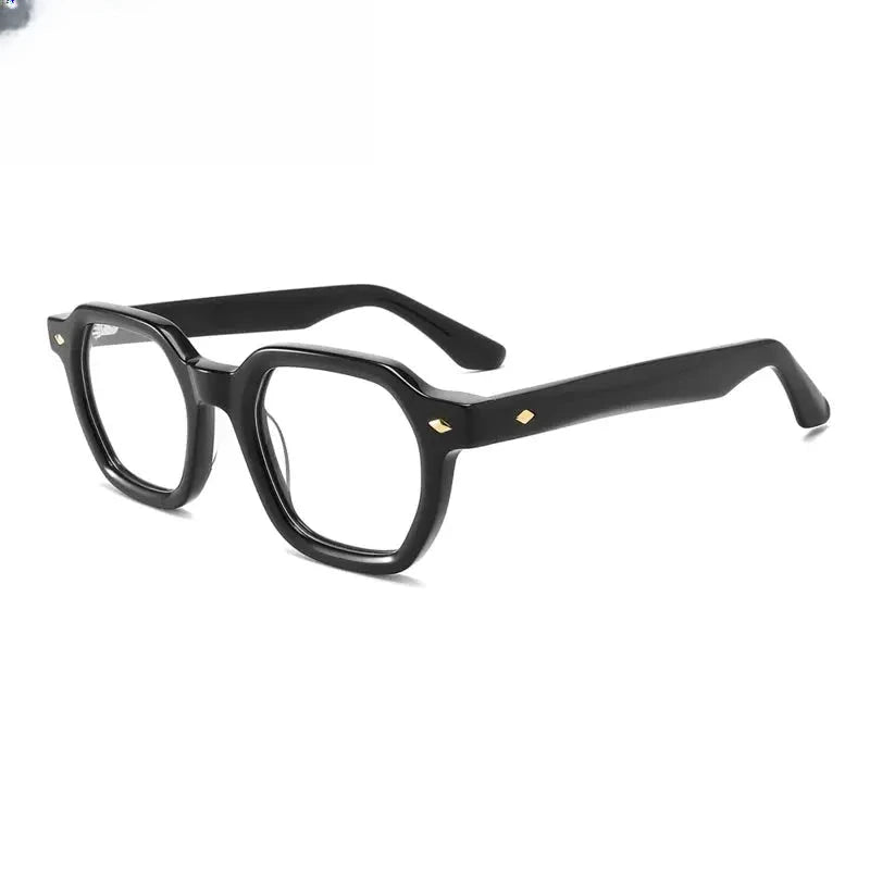 Unisex Polygon Full Rim Acetate Flat Top Prescription Glasses Gxyj1501 — view 6 | Rx Spectacle