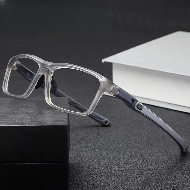 Women's Square Full Rim Ultem Sports Glasses 81282 — view 1 | Rx Spectacle