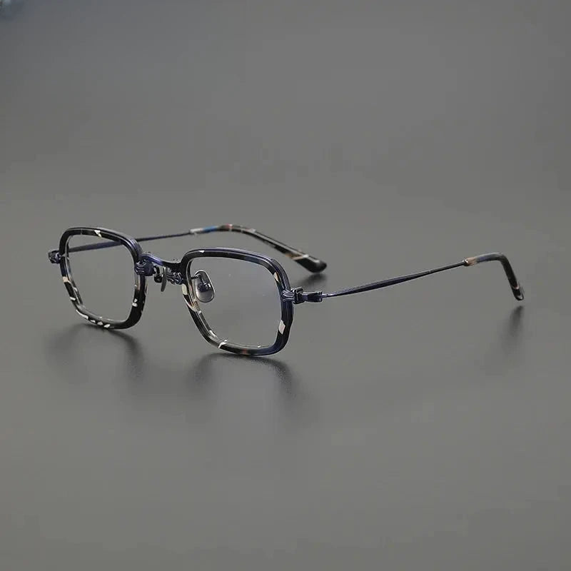 Unisex Square Full Rim Titanium Oversized Prescription Glasses Gxy1556 — view 4 | Rx Spectacle
