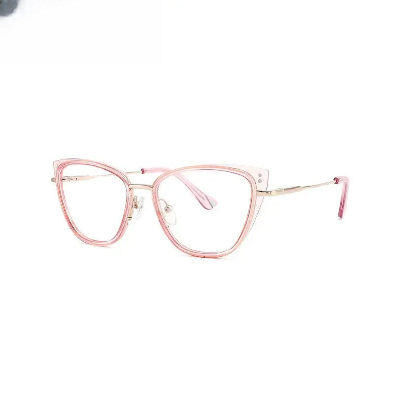 Women's Cat Eye Full Rim Titanium Prescription Glasses 879027 — view 6 | Rx Spectacle