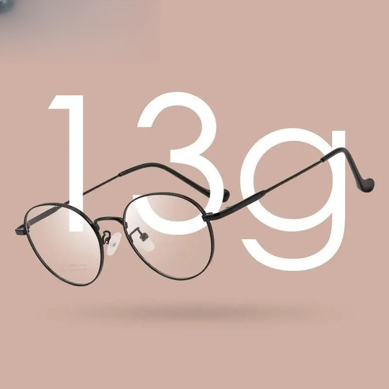 Unisex Oval Full Rim Stainless Steel Prescription Glasses A017 — view 12 | Rx Spectacle