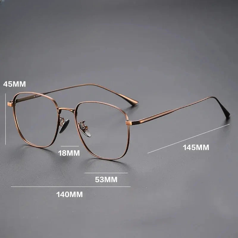 Unisex Polygon Full Rim Titanium Reading Glasses 531845 — view 2 | Rx Spectacle