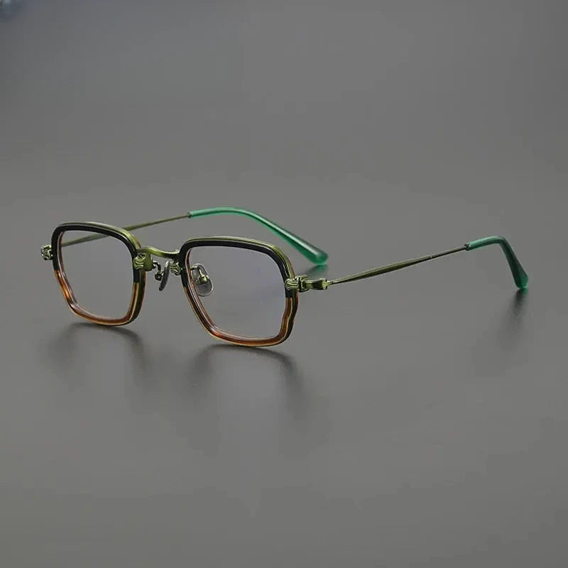 Unisex Square Full Rim Titanium Oversized Prescription Glasses Gxy1556 — view 1 | Rx Spectacle