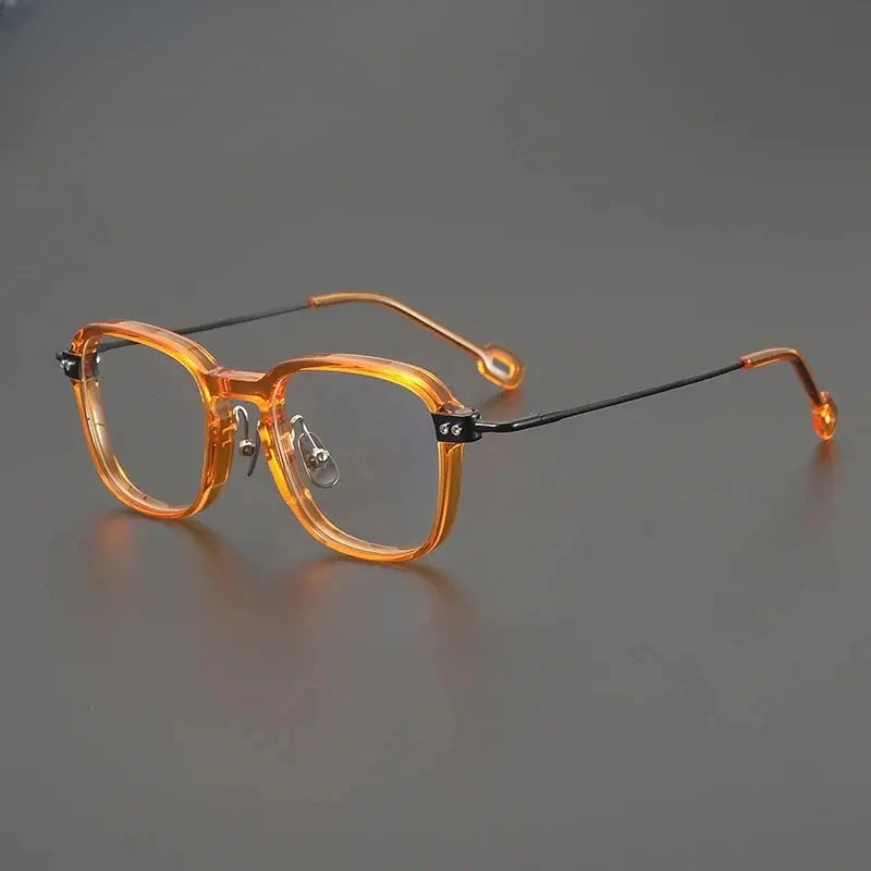 Unisex Square Full Rim Titanium Oversized Prescription Glasses 679009 — view 6 | Rx Spectacle