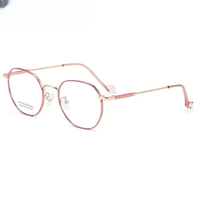 Women's Polygon Full Rim Stainless Steel Prescription Glasses 92008 — view 3 | Rx Spectacle