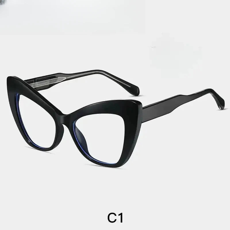Women's Cat Eye Full Rim Titanium Prescription Glasses 87289 — view 5 | Rx Spectacle