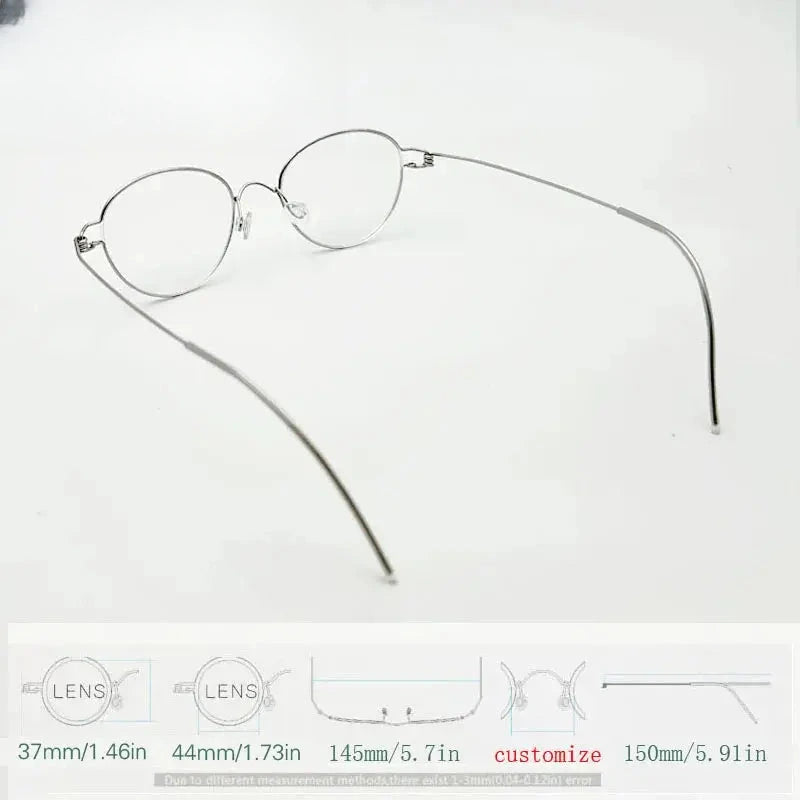 Unisex Oval Full Rim Stainless Steel Prescription Glasses 150591 — view 2 | Rx Spectacle