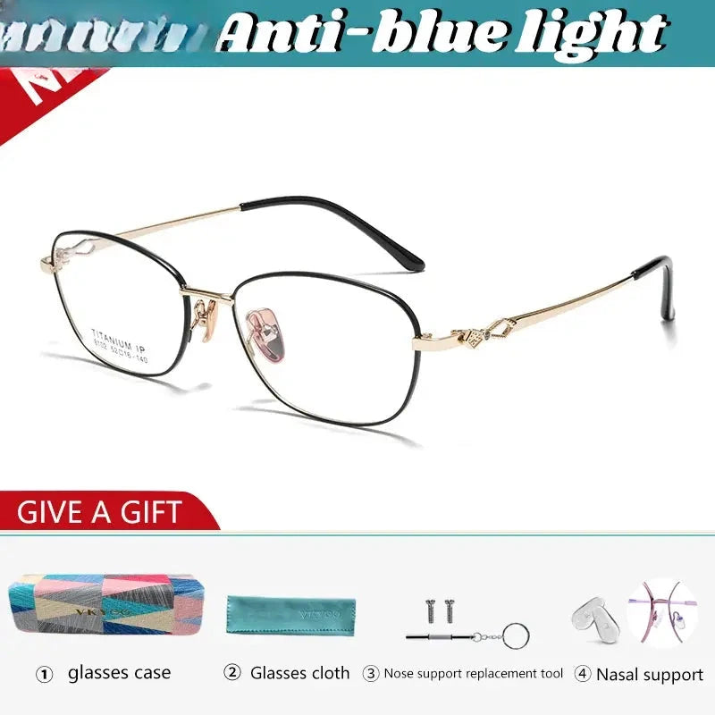 Women's Oval Full Rim Alloy Reading Glasses 48102 — view 7 | Rx Spectacle