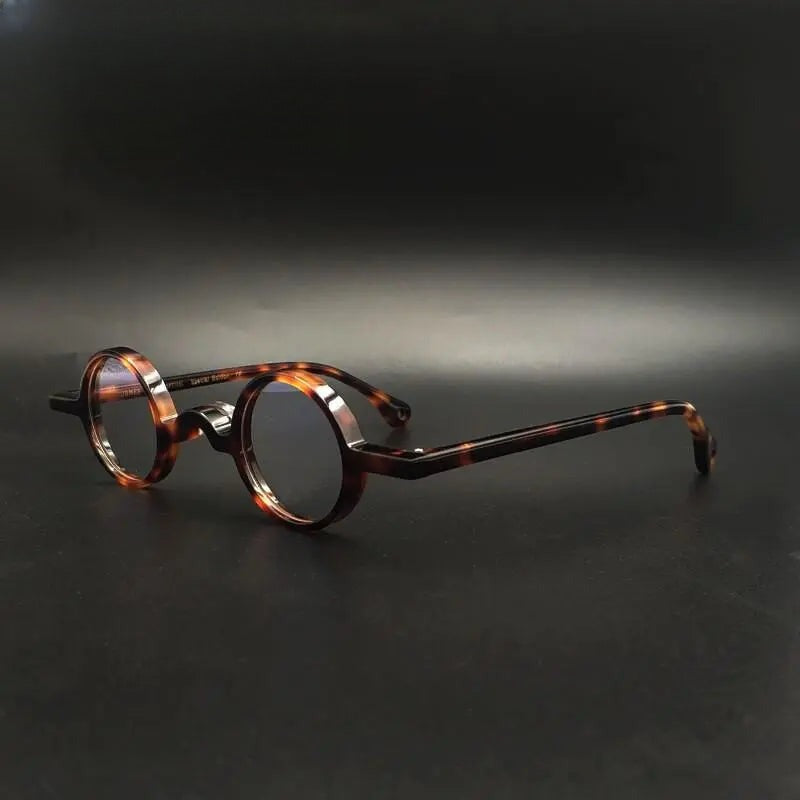 Unisex Round Full Rim Acetate Prescription Glasses 34mm — view 10 | Rx Spectacle