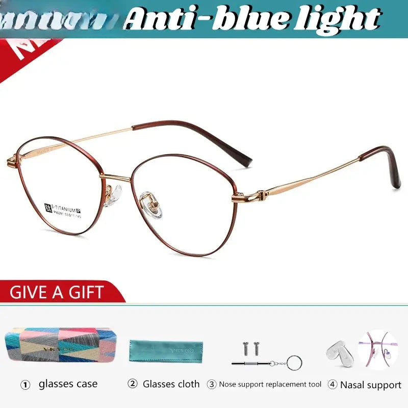 Unisex Oval Full Rim Titanium Reading Glasses 690291 — view 4 | Rx Spectacle