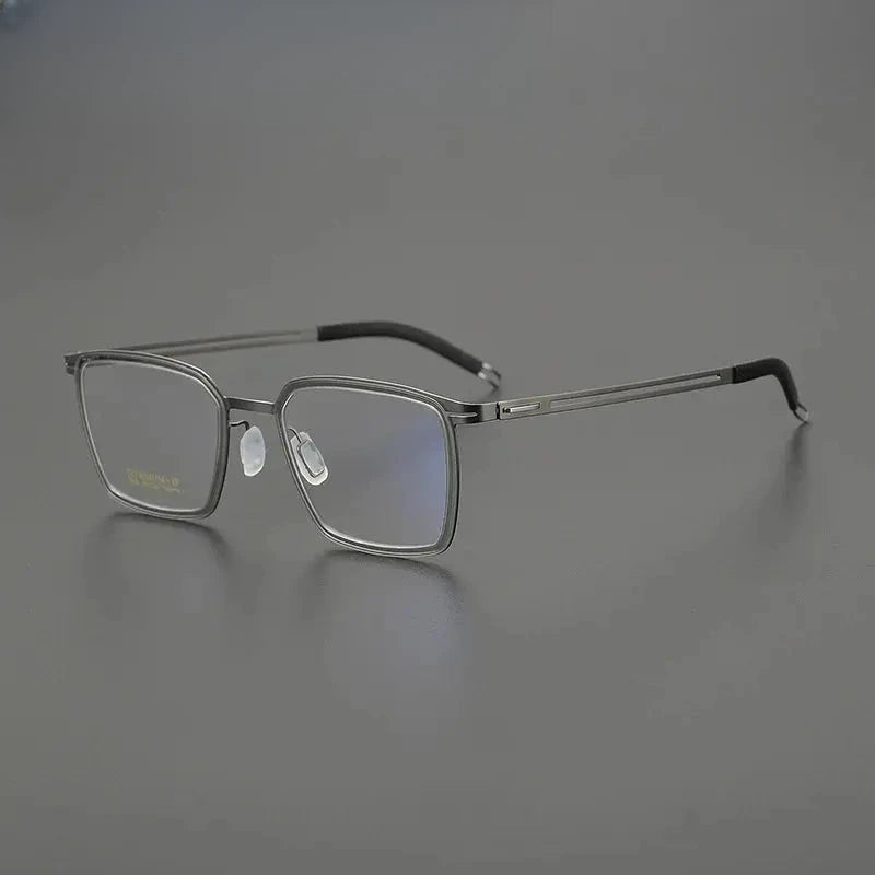 Women's Square Full Rim Titanium Prescription Glasses 89922 — view 4 | Rx Spectacle