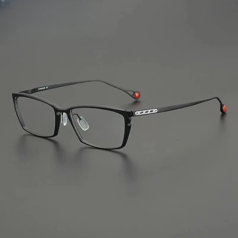 Unisex Browline Full Rim Titanium Prescription Glasses Gxyj2117 — view 6 | Rx Spectacle