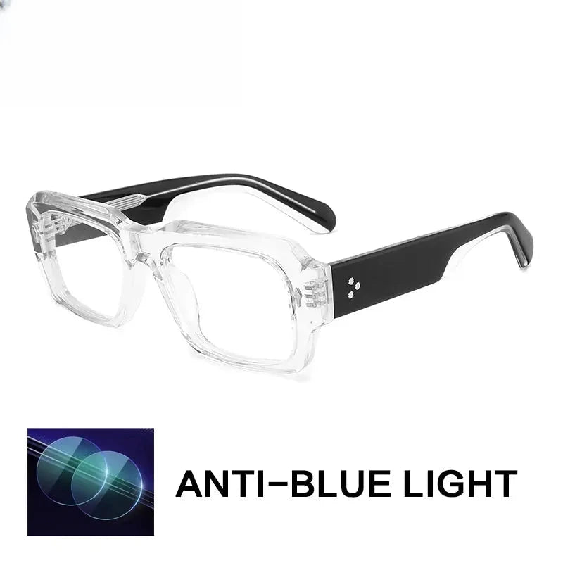 Unisex Square Full Rim Acetate Oversized Reading Glasses G91019 — view 4 | Rx Spectacle