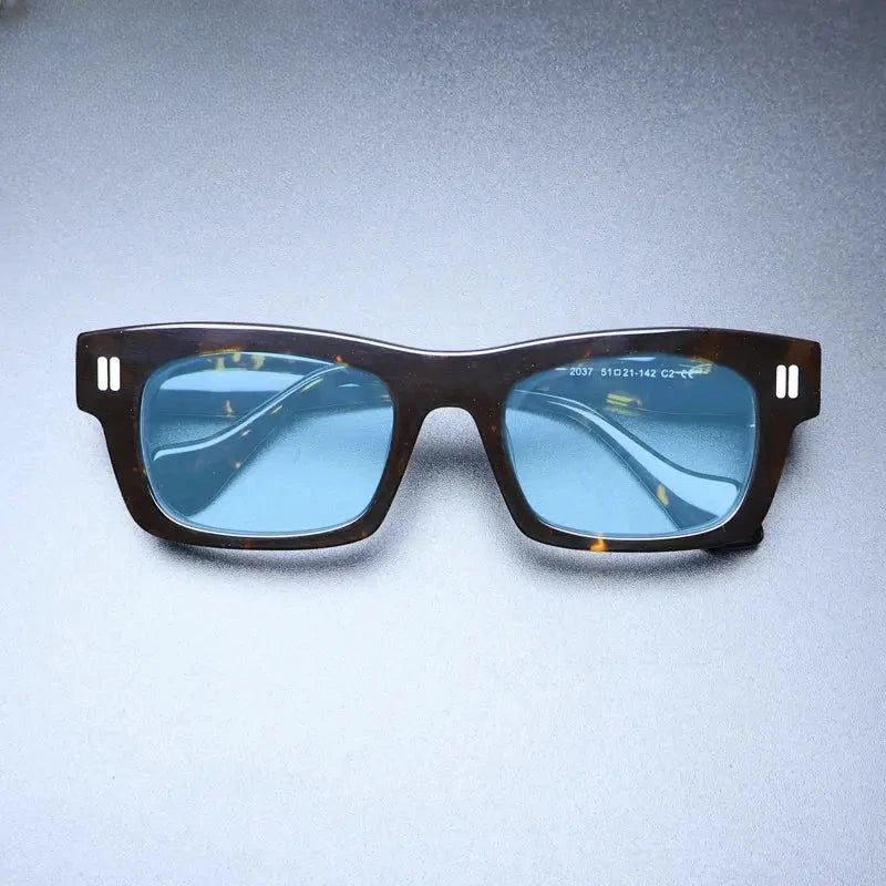 Unisex Square Full Rim Acetate Prescription Glasses M004 — view 13 | Rx Spectacle