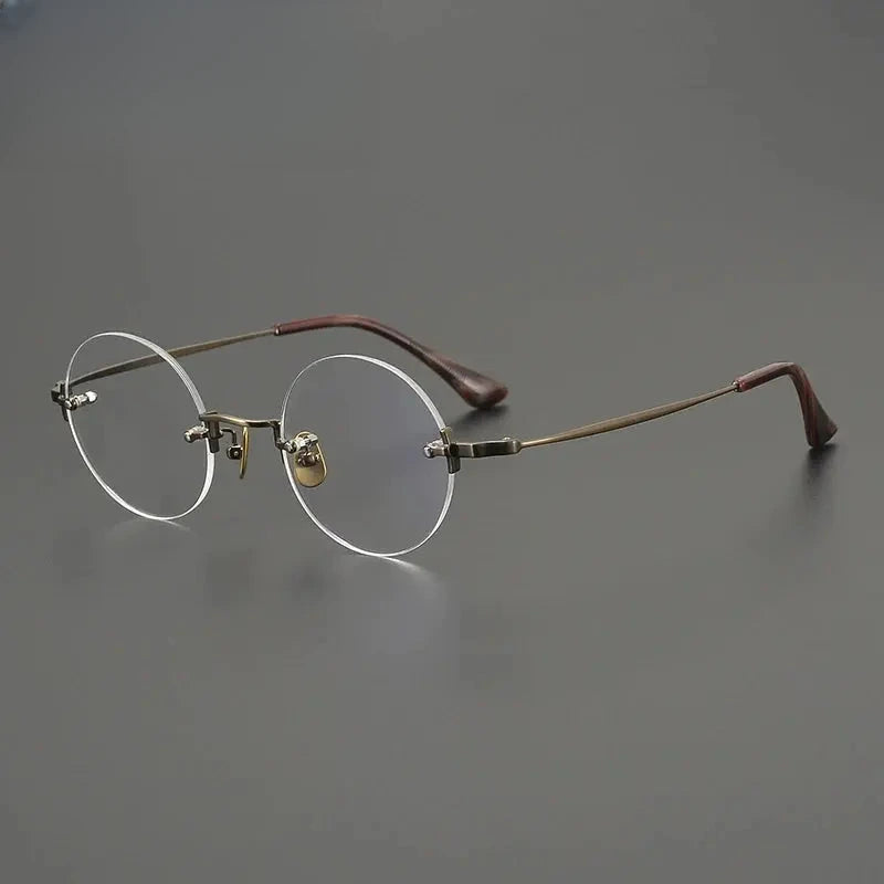 Unisex Polygon Rimless Titanium Prescription Glasses G41486 — view 6 | Rx Spectacle