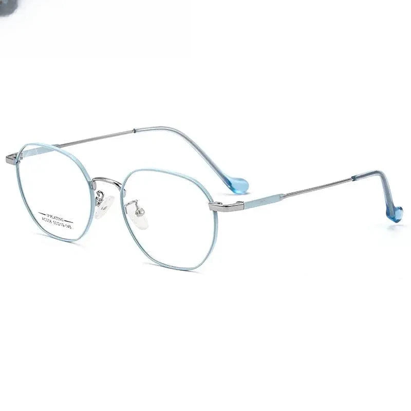 Women's Polygon Full Rim Stainless Steel Prescription Glasses 92008 — view 4 | Rx Spectacle